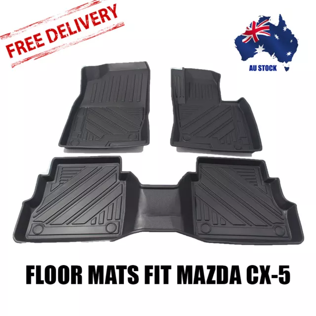 Heavy Duty Premium Waterproof Floor Rubber Mats 3pc set Fit Mazda CX5 2017-2023