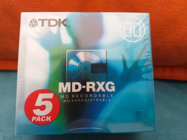 TDK Minidiscs. 5x 80mins. NEW & Sealed.