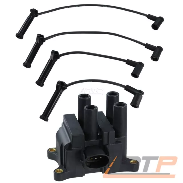 Zündspule + Zündkabelsatz Für Ford Fiesta Focus Pumpa Mazda 121 1.25 1.4 1.6