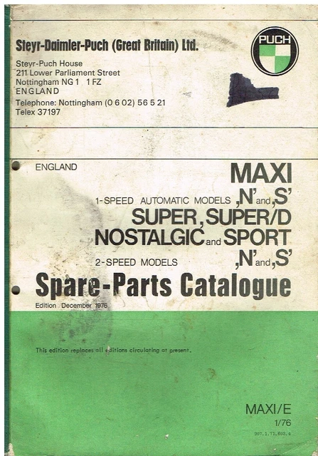 Parts Catalogs, Motorcycle Manuals & Literature, Manuals