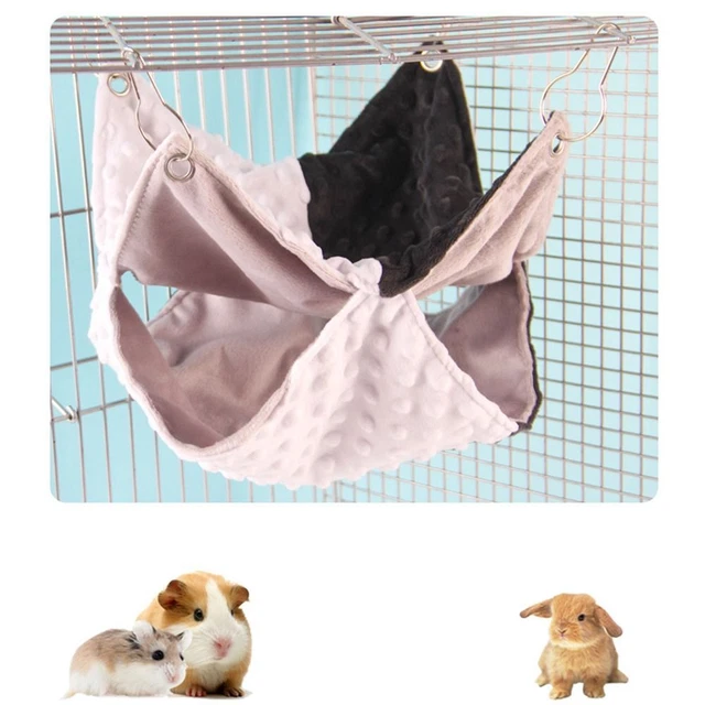 Hanging Hamster Hammock Coral Fleece  Cage Accessories   Sugar Gliders