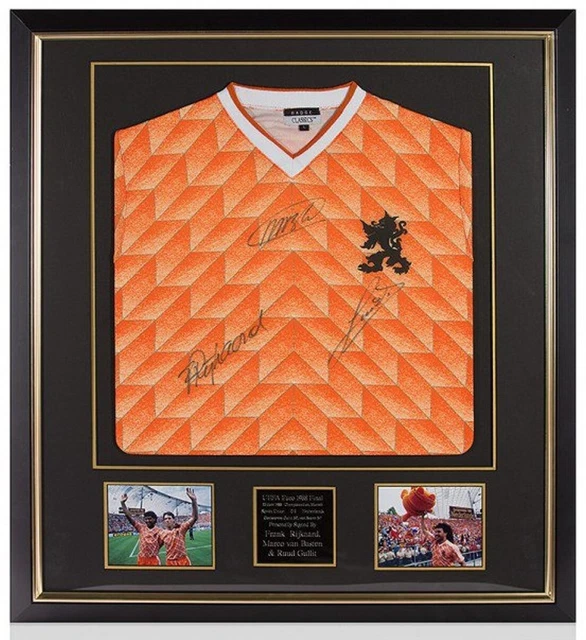 Van Basten, Rijkaard en Gullit gesigneerd Nederlands elftal shirt - De