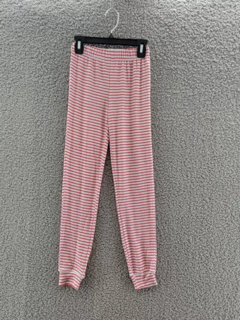 Striped Leggings Girl's XS Red Gray Elastic Waistband Pull On Style