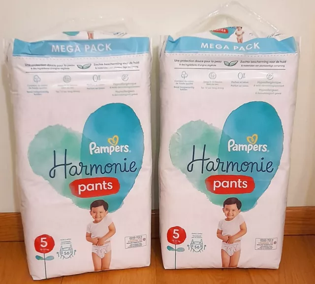Lot de 112 couches-culottes Pampers Harmonie Pants taille 5 (12-17 Kg)