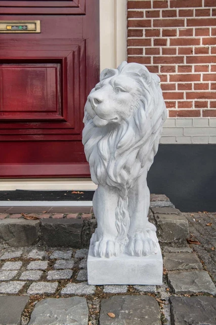 XL LÖWE SKULPTUR Figur Statue Garten Haus AntikStil Gartendeko 75cm