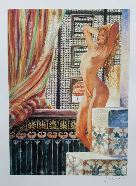 Milo Manara Druck - Aphrodite 2 ✅ 28,5 x 38 cm / Signiert