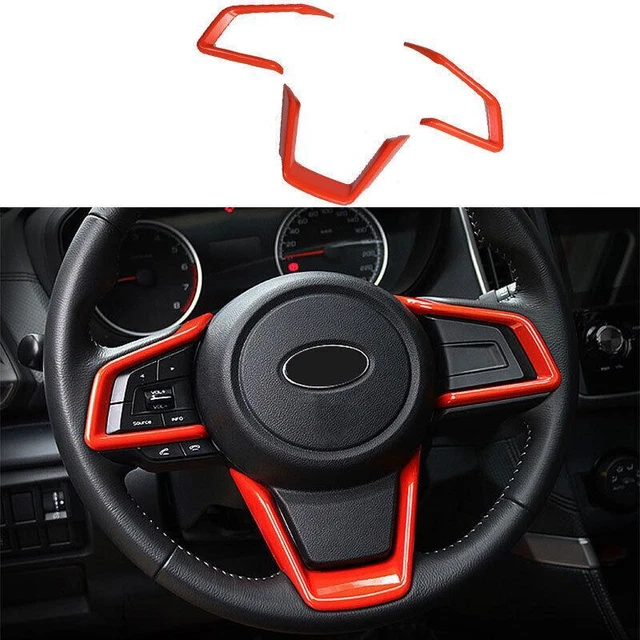 For Subaru Crosstrek 2019-2023 Bright Orange Steering Wheel Switch Cover Trim