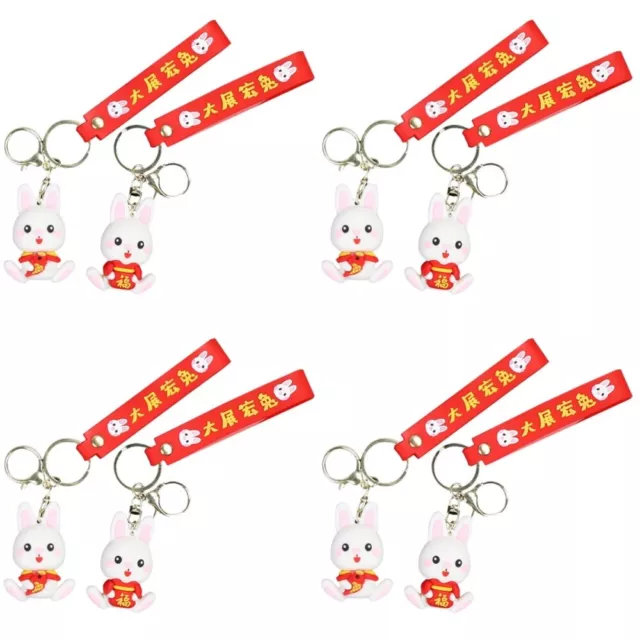 8 Pcs Puppenornament Auto-Schlüsselanhänger Pärchen-Schlüsselanhänger