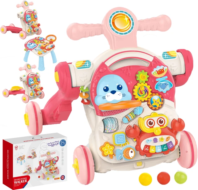 Woopie Pousseur Walker Éducatif Table Scooter Ride 4in1