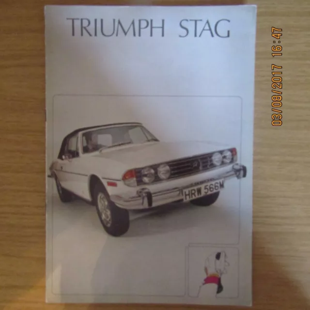 TRIUMPH STAG V8 (British Leyland) UK Market Car Sales Brochure 1973