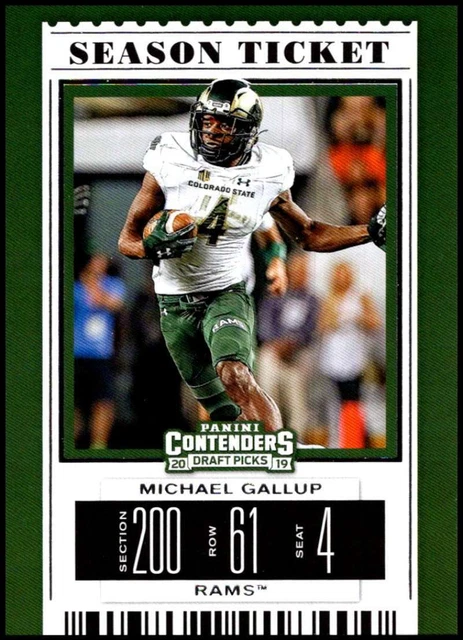 2019 Panini Contenders Draft Tickets Season Ticket #71 Michael Gallup NM- ID:345