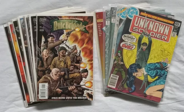 Unknown Soldier Ennis Vertigo/DC bronze to modern set of 16 war comics *E4