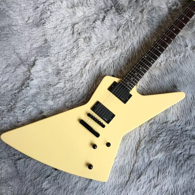 Factory ESP Explorer Electric Guitar Cream Color Mahogany Body EMG Pickups