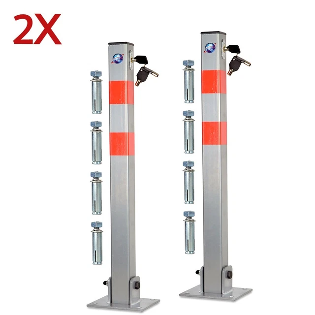 LOCKABLE PARKING BARRIER Folding Car Park Bollard Security Driveway