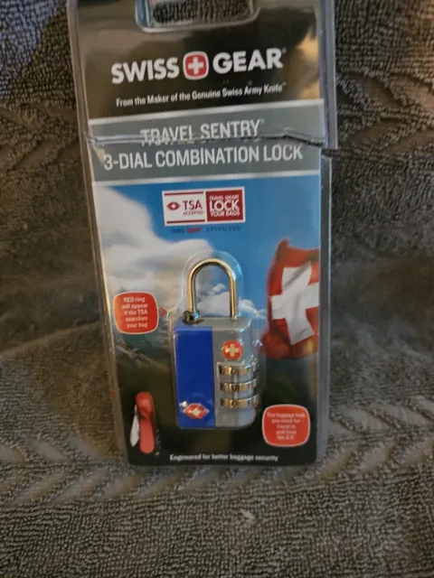 RARE! SWISS GEAR Travel Sentry 3 Dial Combination Lock TSA  Approved Free Shippi