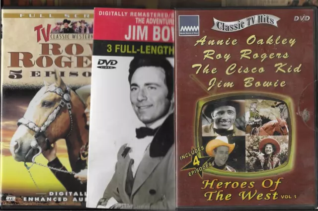 Heroes of the West 4 Episodes Jim Bowie 3 Shows Roy Rogers 5 Episodes TV Shows