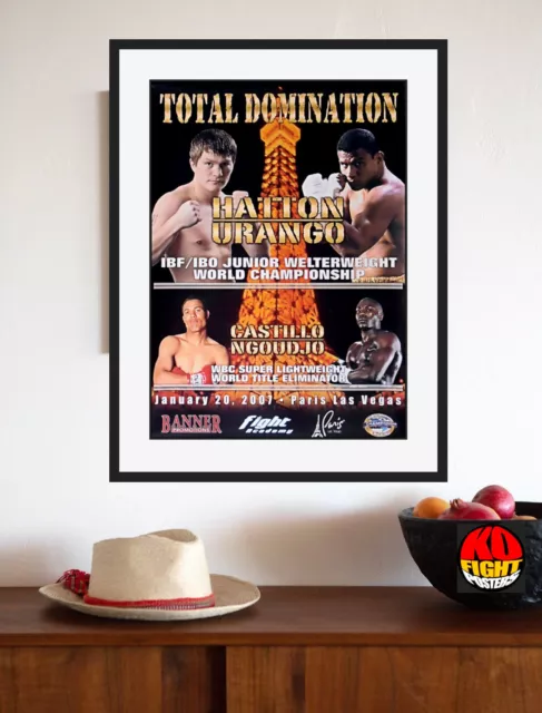 RICKY HATTON vs JUAN URANGO : Original Onsite Boxing Fight Poster 10D