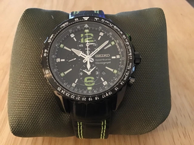 MEN S SEIKO SNAE97 Not Working Sample Sportura Alarm Chronograph