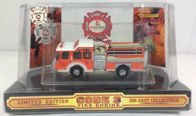 Code 3 Cedar Hill #4 2001 Firehouse Expo E-One Cyclone II Pumper -  New In Box