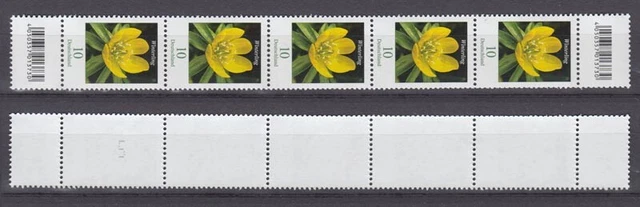 Bund 3314 mit 2 EAN-Codes RM RE 5er Streifen aus 500er Rolle Winterling 10 C **
