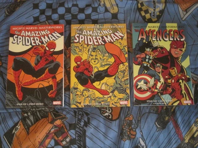 Mighty Marvel Masterworks Amazing Spider-Man Vol 1-2 + Avengers Vol 1 Like New