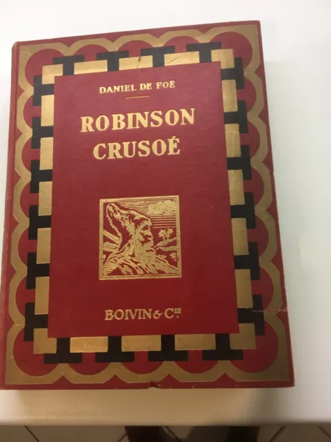 Livre ancien -  Les aventures de Robinson  Crusoê - Daniel de Foê - 1959 -