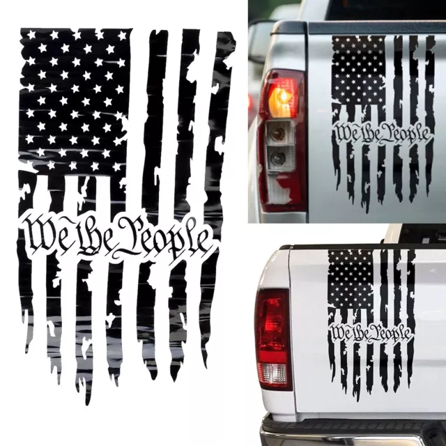 We The People USA US U.S. American Flag Tailgate Truck Vinyl Decal Sticker A2