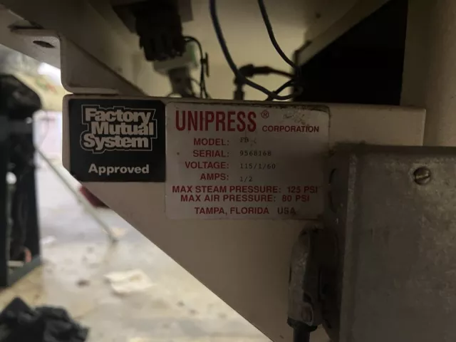 Unipress FB model Dry Cleaning Press