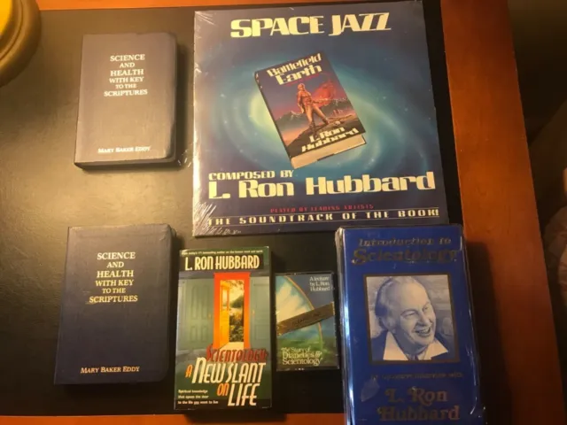 SCIENTOLOGY BUNDLE por L RON HUBBARD~SPACE JAZZ Album+VHS+4 Books+Answer to Drugs