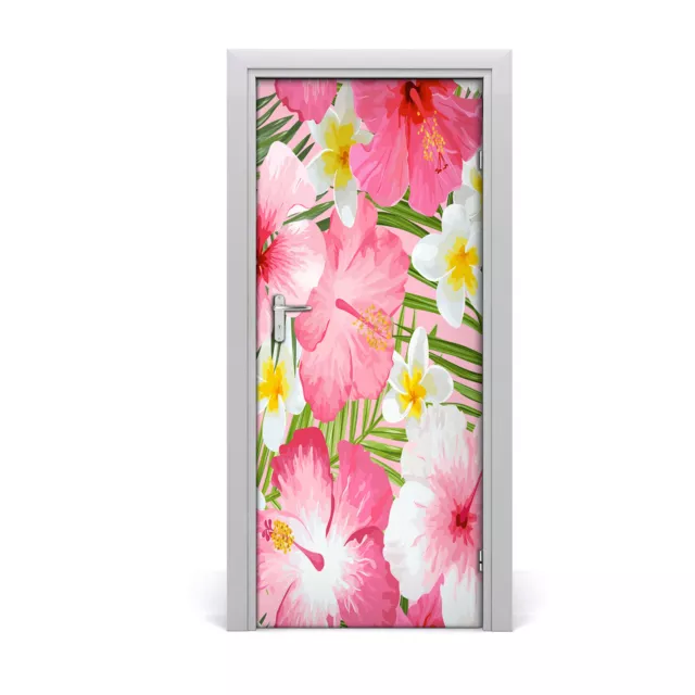Pegatinas Para Puertas de Autoadhesivo Murales  85x205 cm Flores tropicales