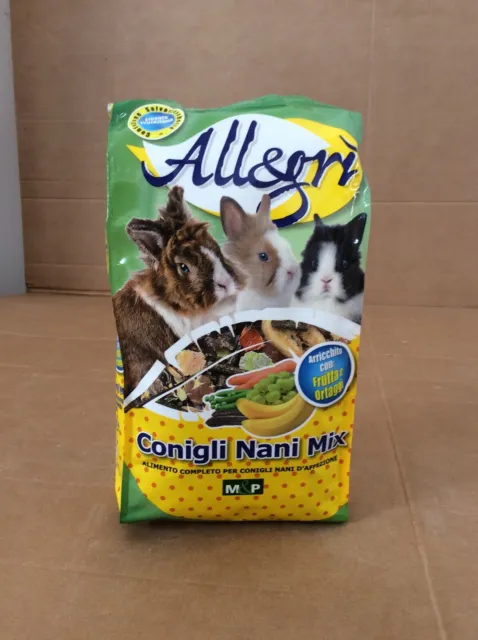 Conigli Nani Mix - Alimento completo per conigli nani d'affezione - Conf. 800 gr