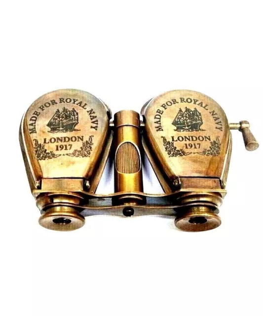 Jumelles monoculaires anciennes en laiton maritime vintage spyglass...