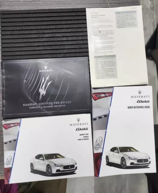 2014 Maserati Ghibli S Q4 Owners Manual Leather Case, Information Books Set Oem