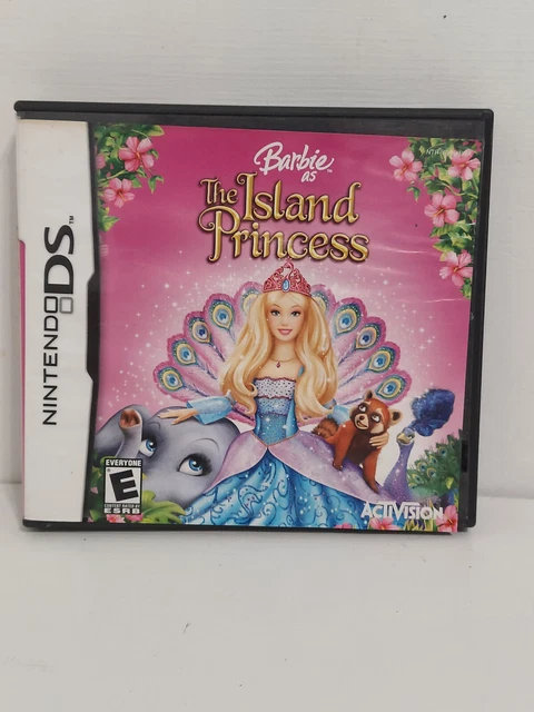 D~Nintendo DS BARBIE as THE ISLAND PRINCESS with Case, Manual, Inserts