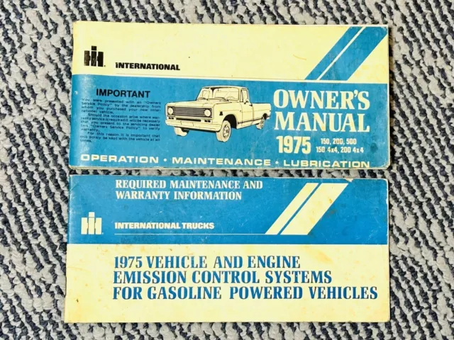 International Truck Owner’s Manual/Warranty & Maint. Info. 1975