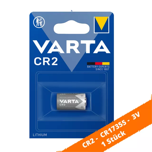 1 x Varta CR2 CR15H270 CR17355 6206 Lithium Power Photo Batterie 3V im Blister