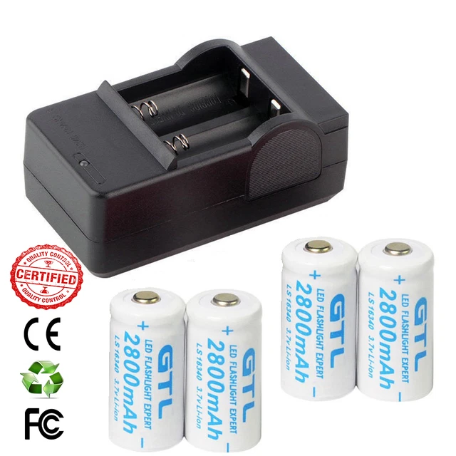 8 PILES BATTERIE RECHARGEABLE CR123A 3.7V 123A CR123 16340 2800mAh Li 8 PILES BATTERIE RECHARGEABLE CR123A 3.7V 123A CR123 16340 2800mAh Li