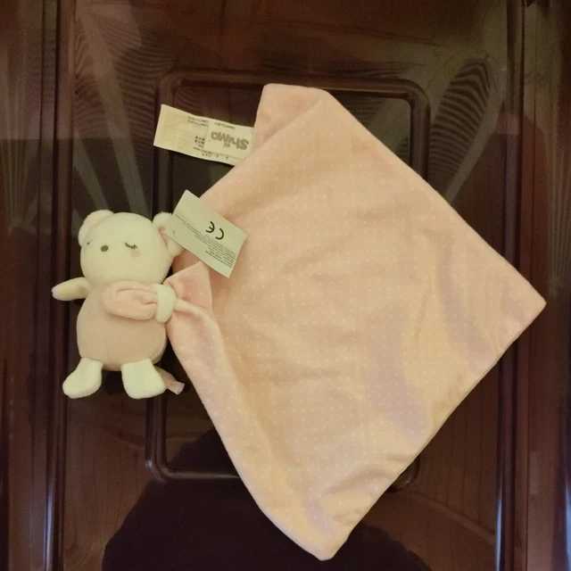 Doudou Souris Blanc Rose Mouchoir Pois  SHIMA Neuf