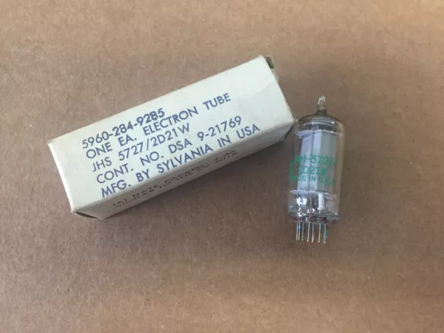 Sylvania JHS-5727/2D21W Vintage Electron Vacuum Tube NSN 5960-00-284-9285