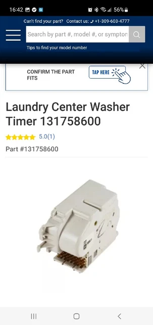 Laundry Center Washer Timer 131758600