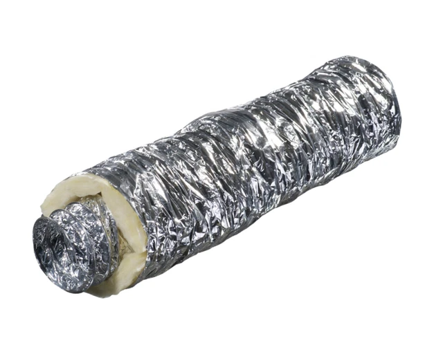 TUBO FLESSIBILE ISOLATO IN ALLUMINIO CANALIZZAZIONE ARIA VARI DIAMETRI MT 10 - Foto 10
