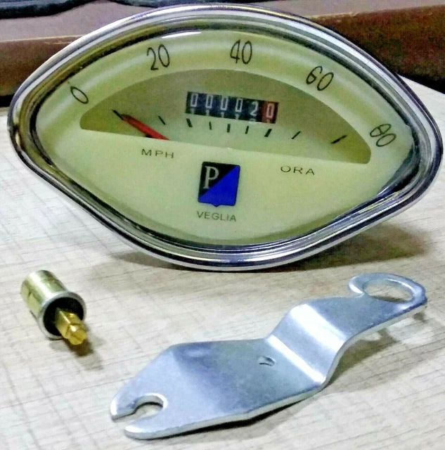 Tachimetro Speedo 80 Mph Vintage Per Vespa Vbb Vba Vbc 150 Super Sprint Gl Ss