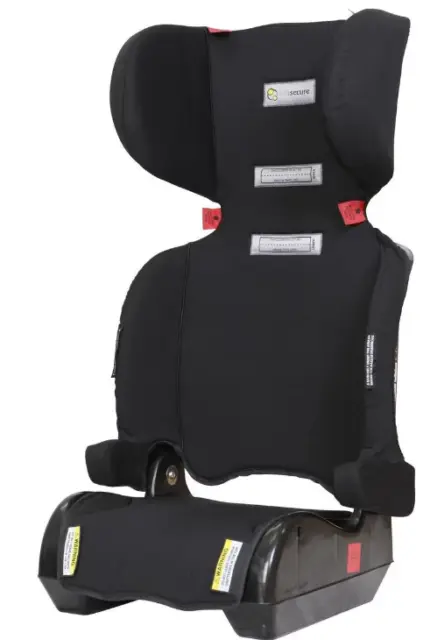 Infasecure Versatile Folding Booster Car Seat for 4 to 8 Years, Black