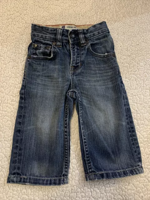 Boys Baby Gap Loose Fit Jeans Size: 12-18 mo. Adjustable Waistband