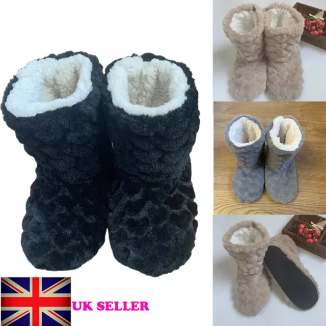 Slippers Womens Warm Indoor Slipper Boots Ladies Booties Girls size 3 4 5 6 7