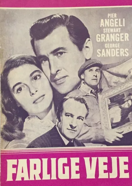 The Light Touch Stewart Granger Pier Angeli Vtg 1951 Danish Movie Program