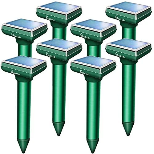 APELLO SOLAR MOLE Gopher Repellent 8 Pack Chipmunk Repellent Outdoor