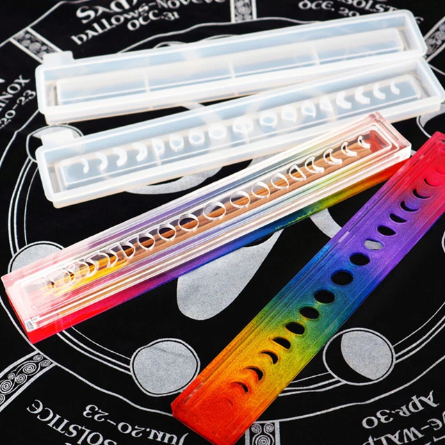 1 Set von 4Pcs Phase von Mond Mond Phase Box Box Epoxy Rentangle Fall Silikon 2