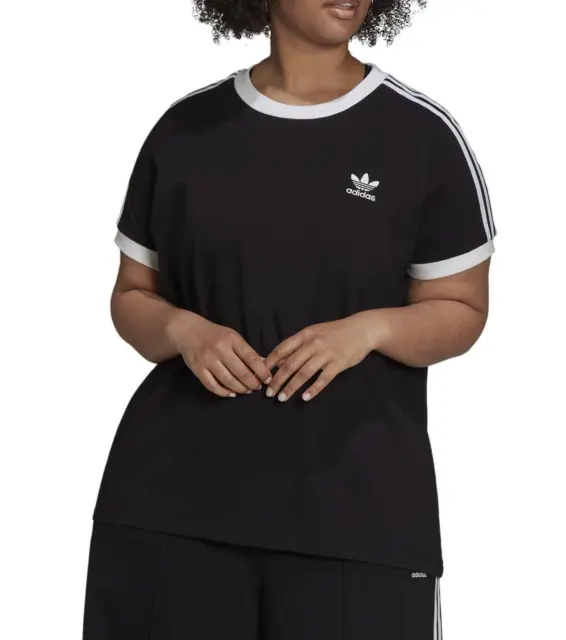 Womens Adidas Originals 3 Stripes T Shirt  Plus Size  Bnwt  Uk Xl-Xxxl  Last 3