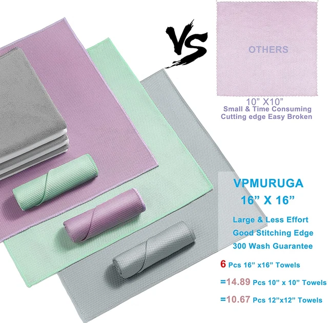 Fish Scale Streak Free Miracle Cleaning Cloth Easy Clean Nanoscale,Microfiber Wi 4